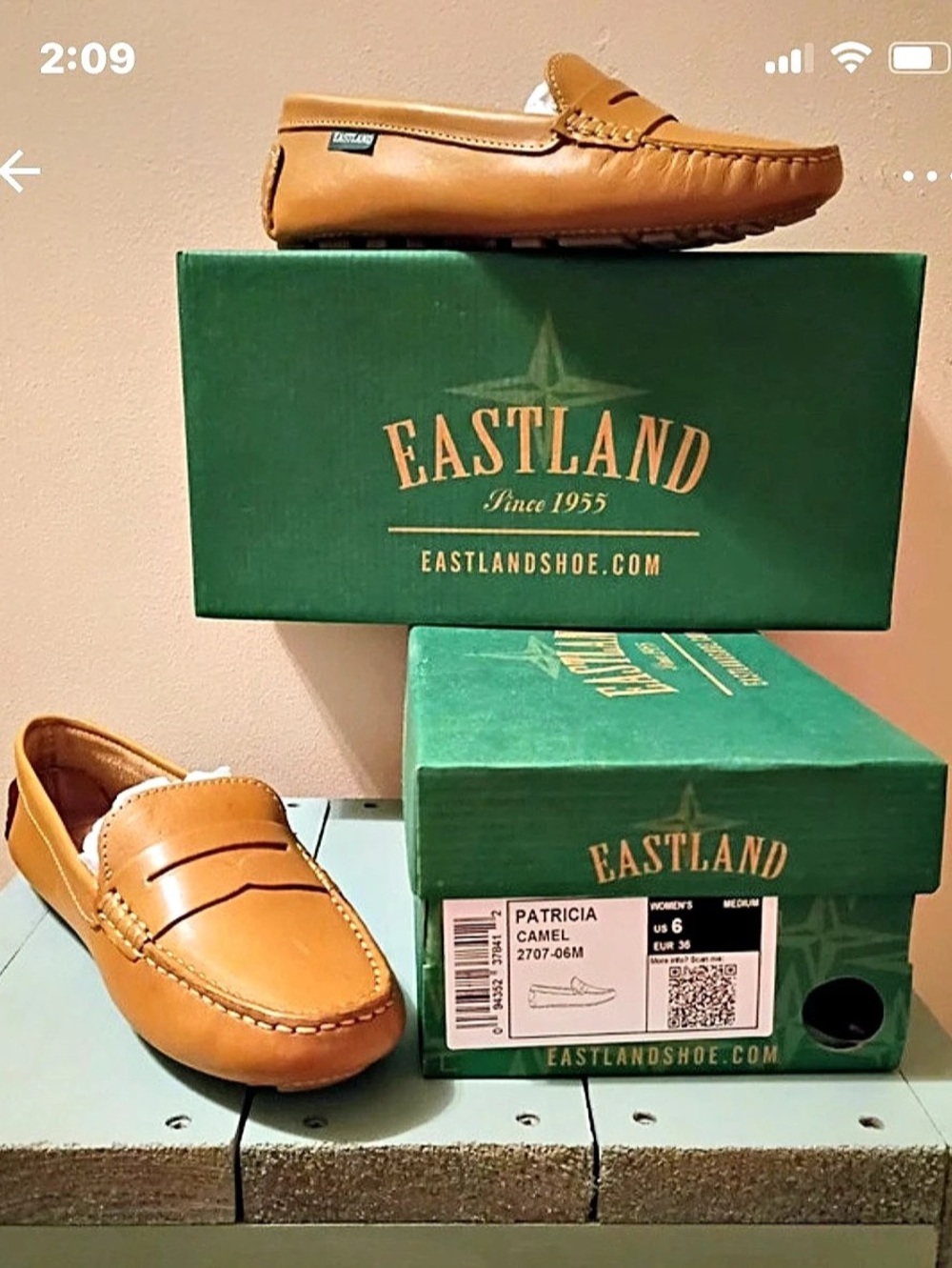 Eastland Patricia Driving Moc Brown Moccasins US 6